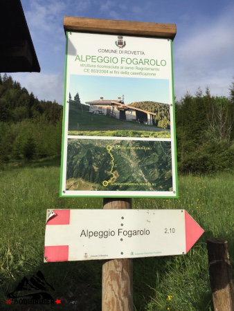 Indicazioni per l'alpeggio Fogarolo